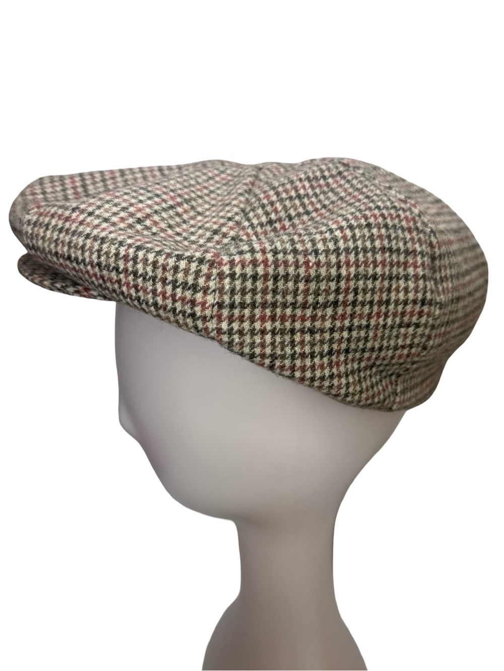 Vintage Pendleton Adult Brown Wool Tweed Pageboy Newsboy Hat Cap Sz 7